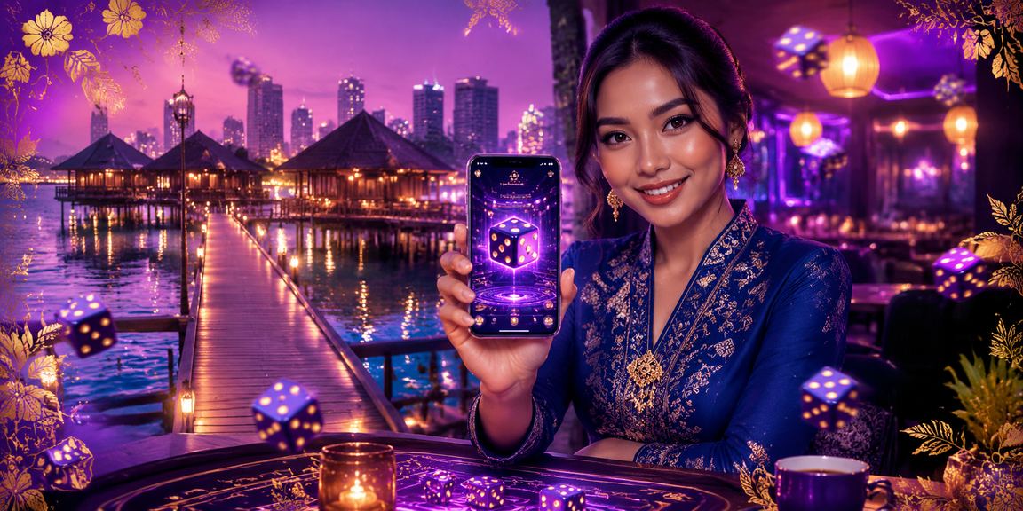 Permainan dadu dan kad Sabah dengan pakaian baju kurung tradisional
